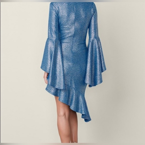 VENUS Flare Sleeve Asymmetrical Hem Dress XL LNC - Picture 3 of 6